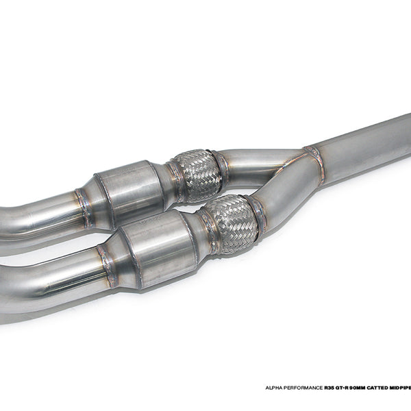 Alpha Performance R35 GT-R 90mm Catted Midpipe